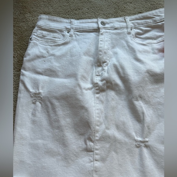 Joe Fresh distressed white denim skirt - Picture 3 of 8